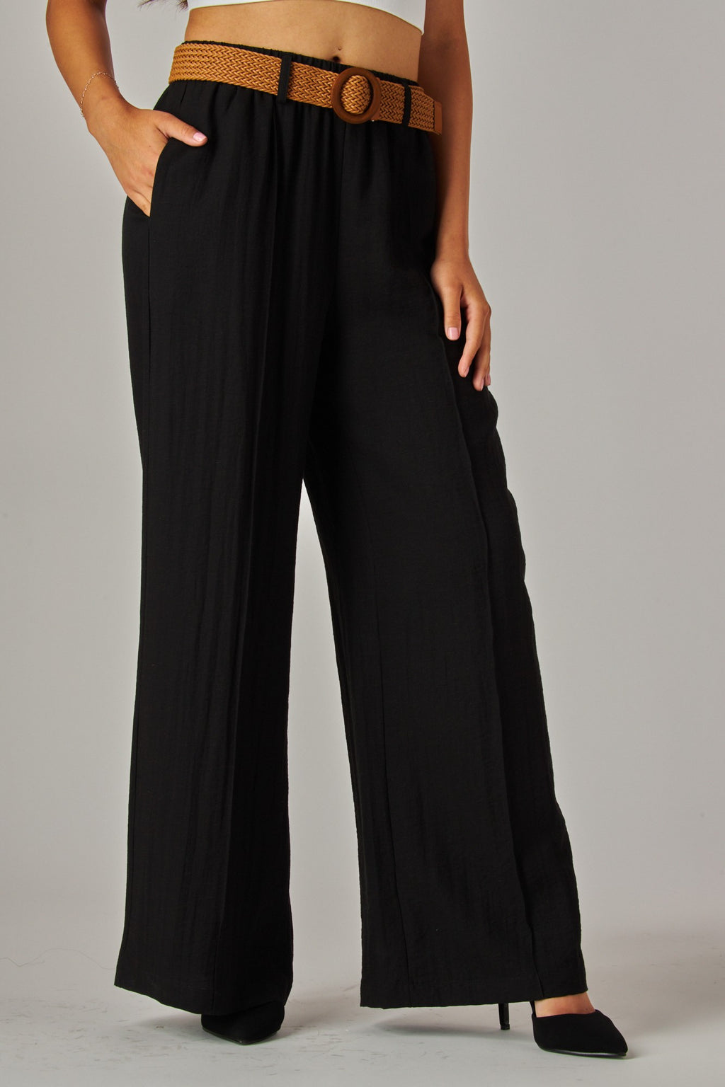Salt Air Linen Pants - Black