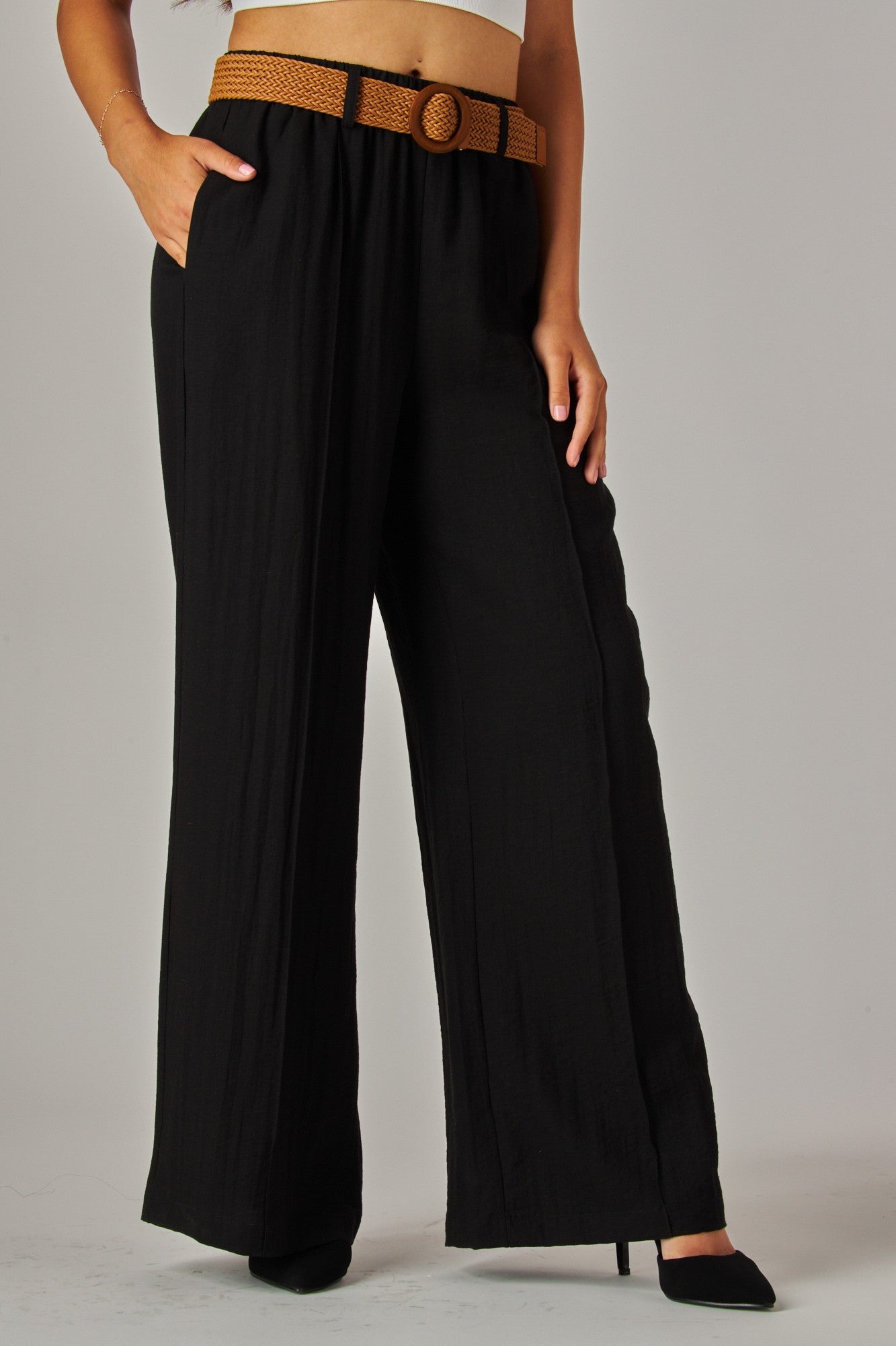 Salt Air Linen Pants - Black