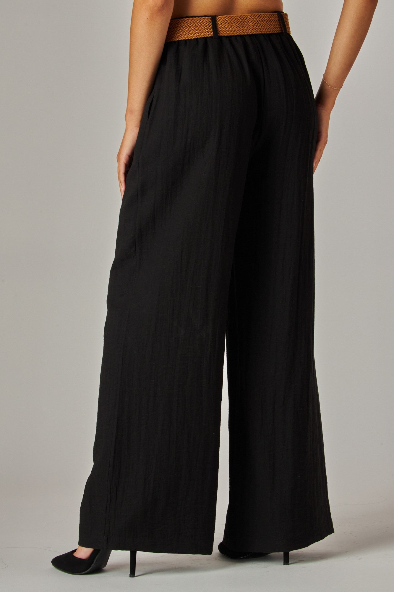 Salt Air Linen Pants - Black