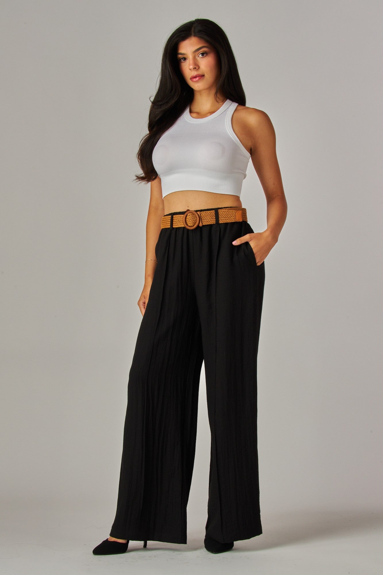 Salt Air Linen Pants - Black
