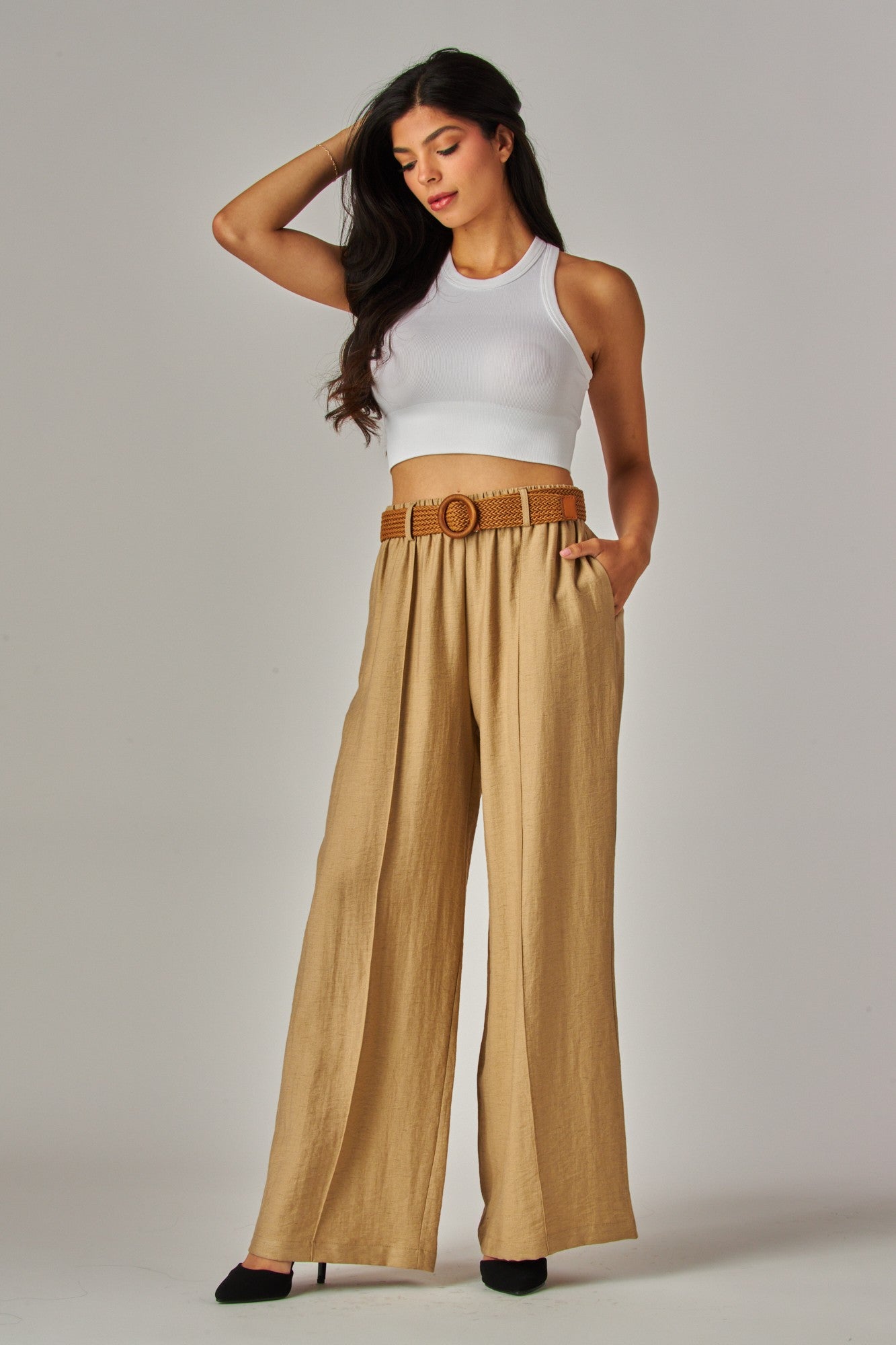 Salt Air Linen Pants - Khaki