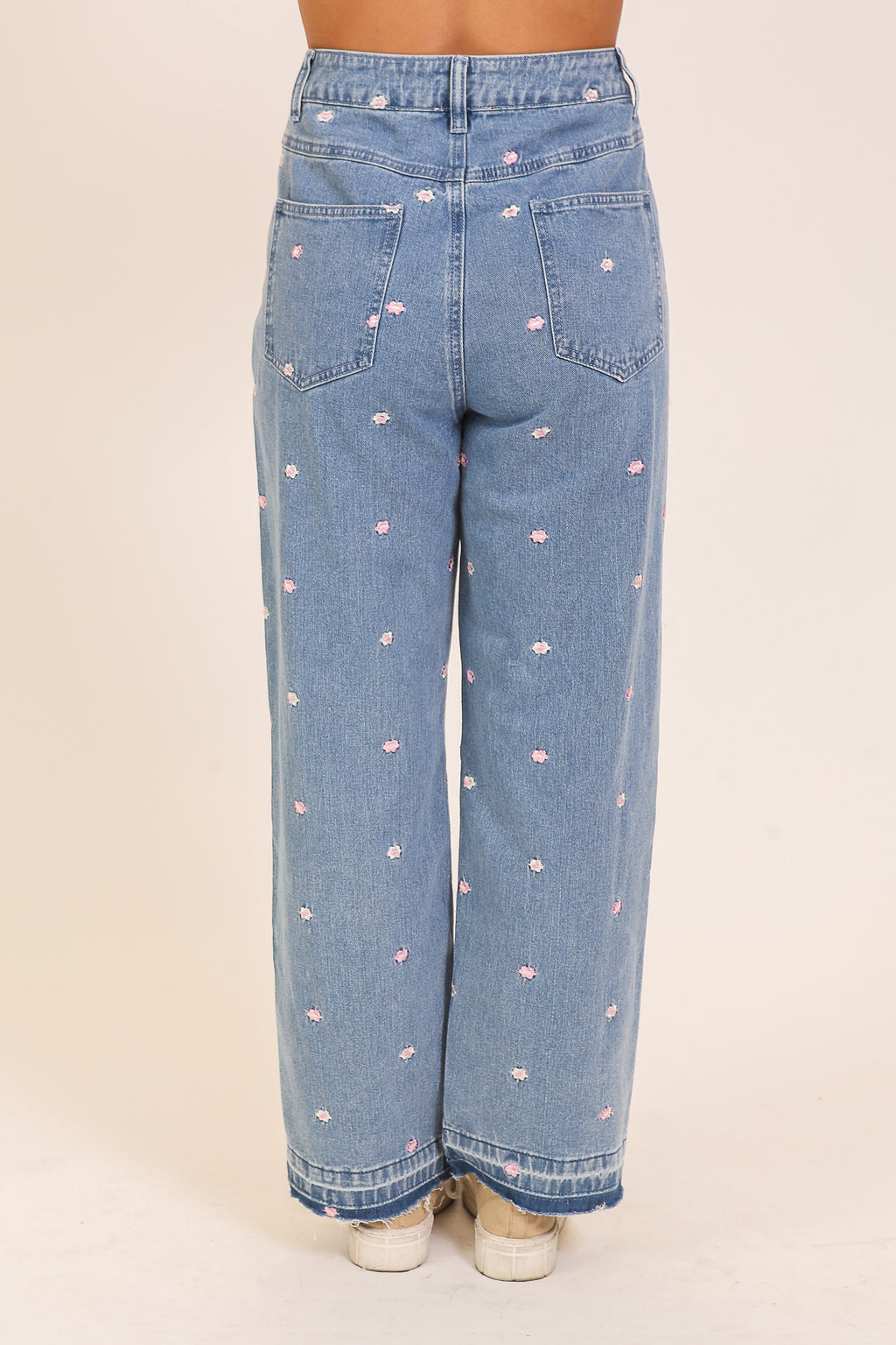 Embroidered Floral Jeans