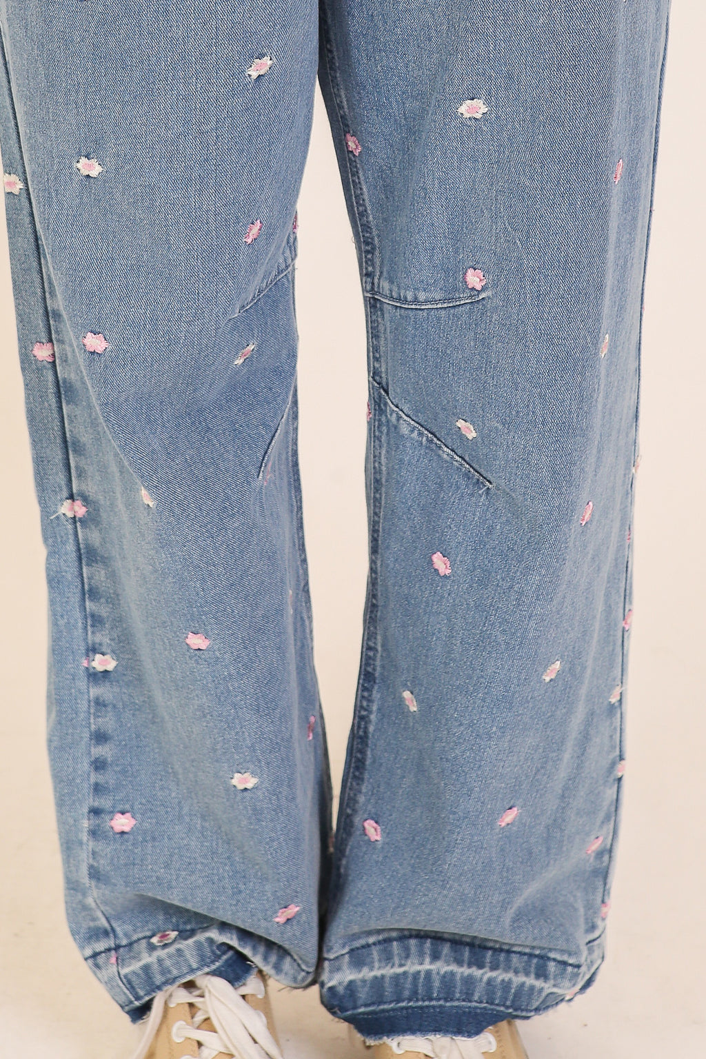 Embroidered Floral Jeans