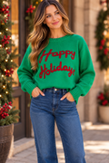 Merry & Bright Happy Holidays Sweater