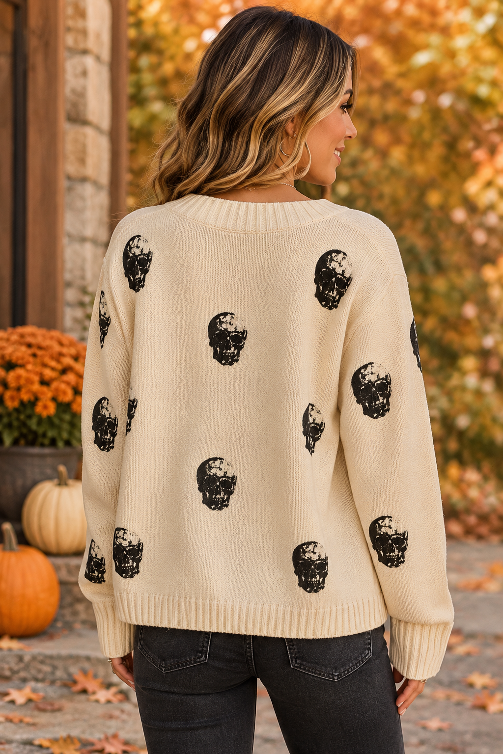 Midnight Skulls Sweater