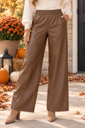 Mocha Luxe Faux Leather Pants