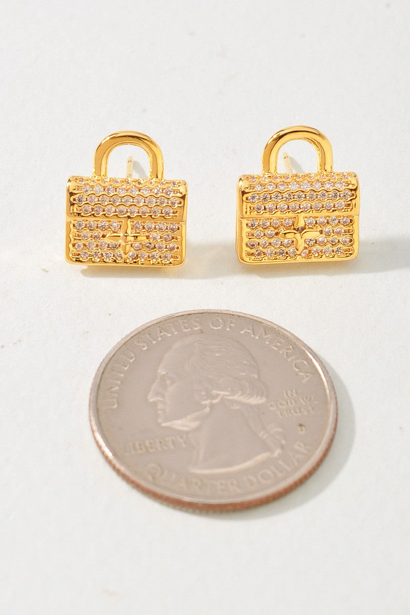 Golden Luxe Bag Studs