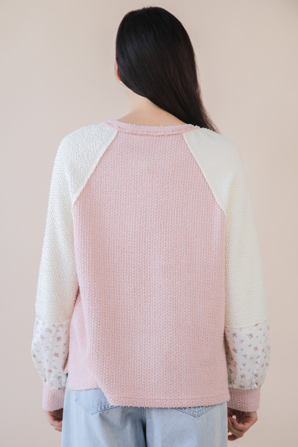 Floral Knit Top - Pink