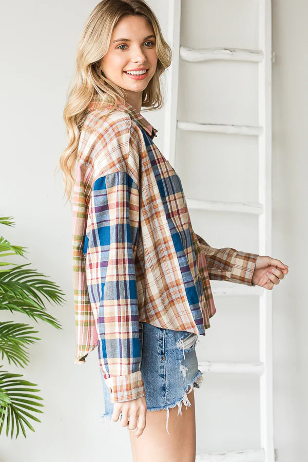 Oli & Hali Plaid Button Up