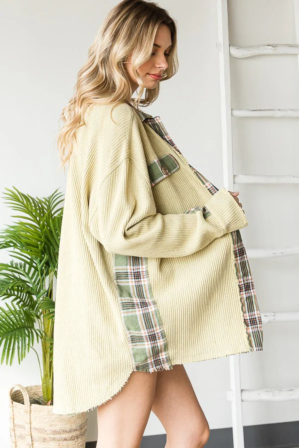 Oli & Hali Plaid Waffle Jacket