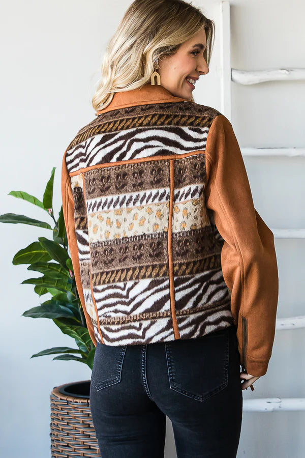 Oli & Hali Suede Moto Jacket