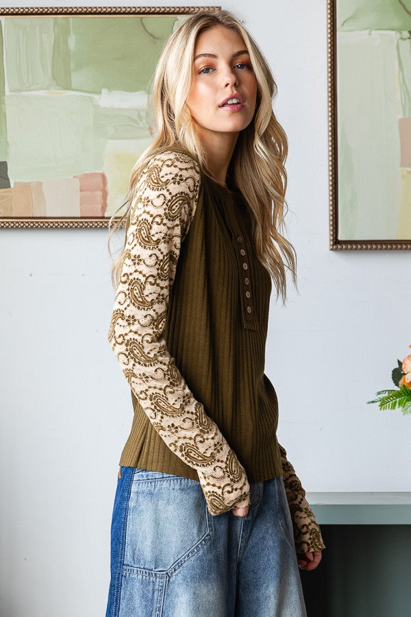 Oli & Hali Henley Top