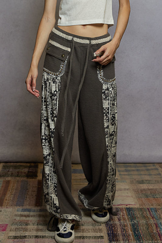 POL Wide Leg Floral Pants