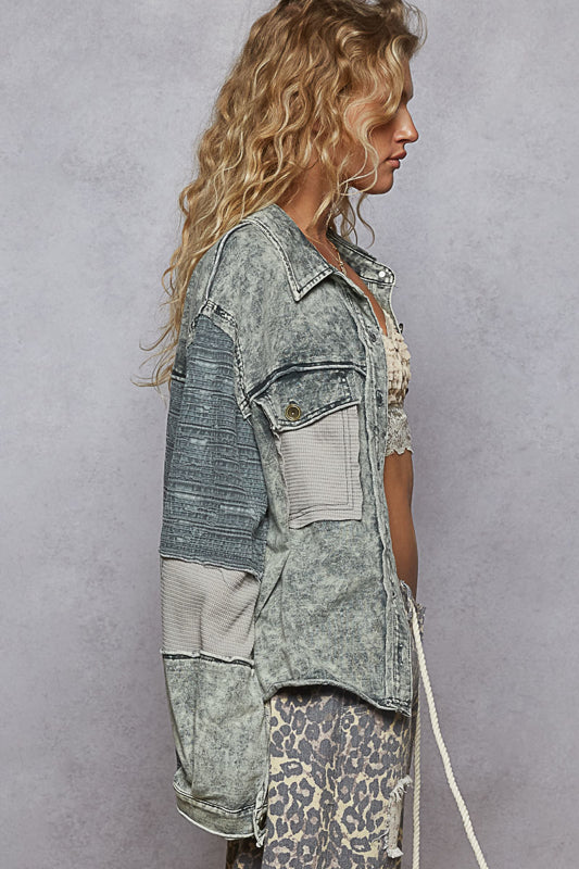 POL French Terry Jacket - Charcoal