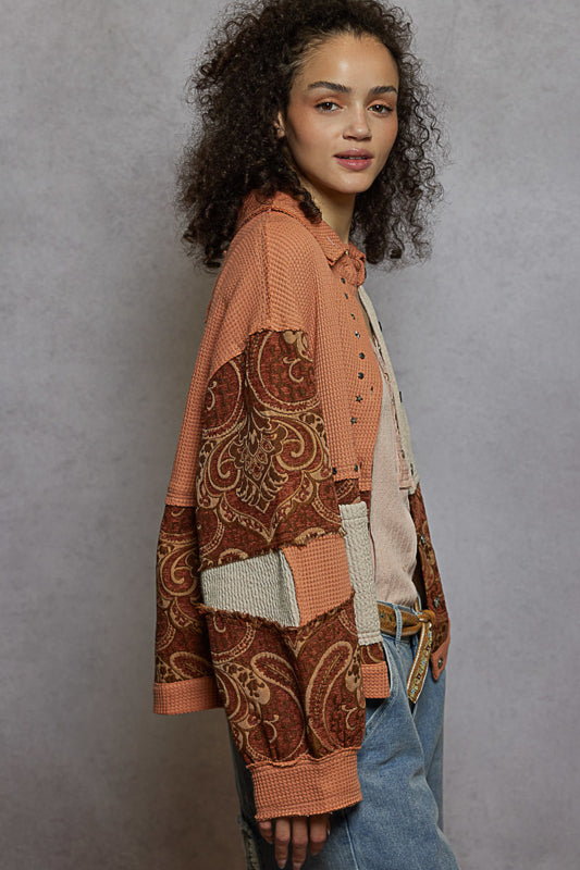 POL Paisley Studded Jacket