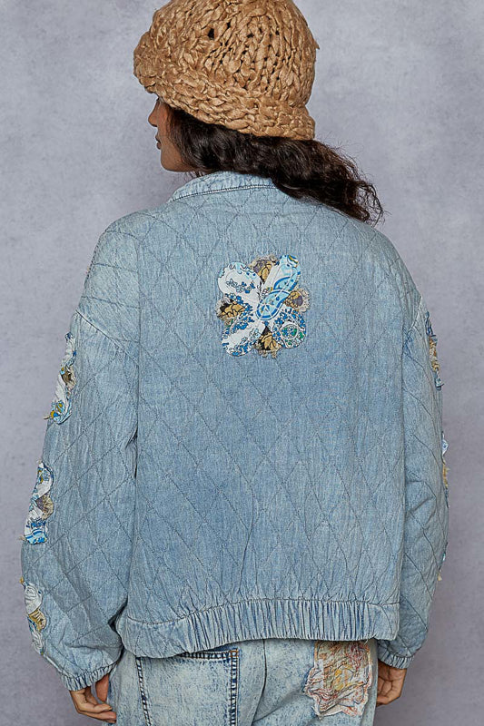POL Patchwork Jacket - Denim