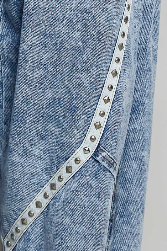POL Rebel Edge Studded Wide Leg Pants