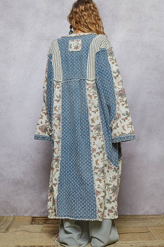 POL Denim Patchwork Jacket