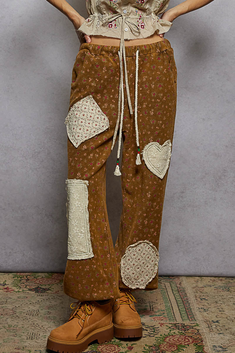 POL Floral Pants Rusted
