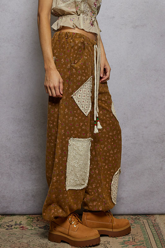 POL Floral Pants Rusted