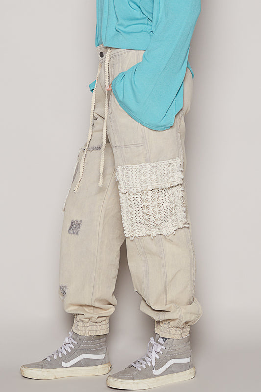 POL Jogger Denim Pants - Grey