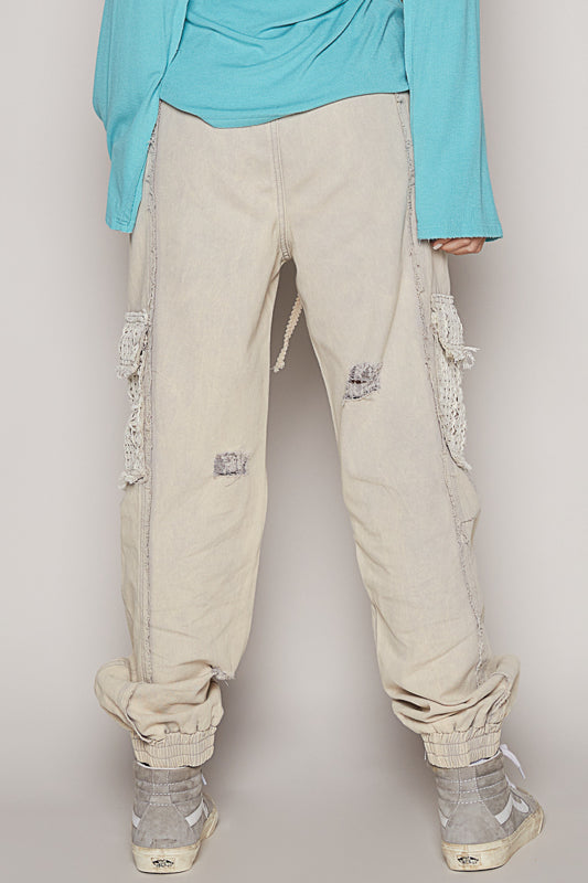 POL Jogger Denim Pants - Grey
