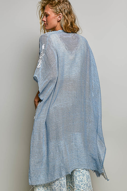 POL Bohemian Grace Kimono - Blue