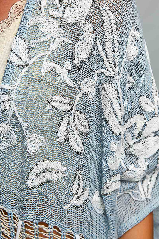 POL Bohemian Grace Kimono - Blue