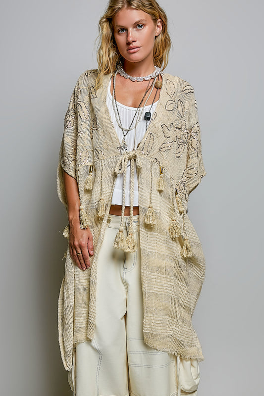 POL Bohemian Grace Kimono - Ivory