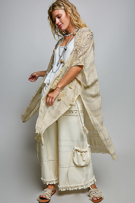 POL Bohemian Grace Kimono - Ivory