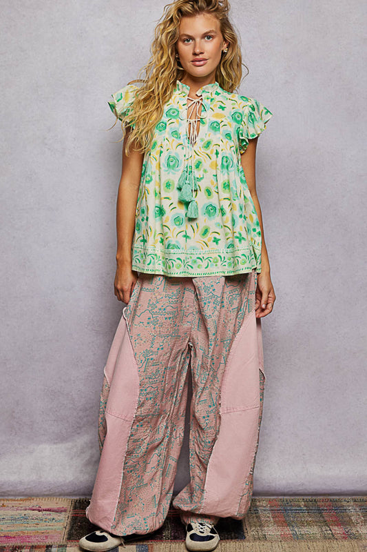 POL Meadow Bloom Top - Mint