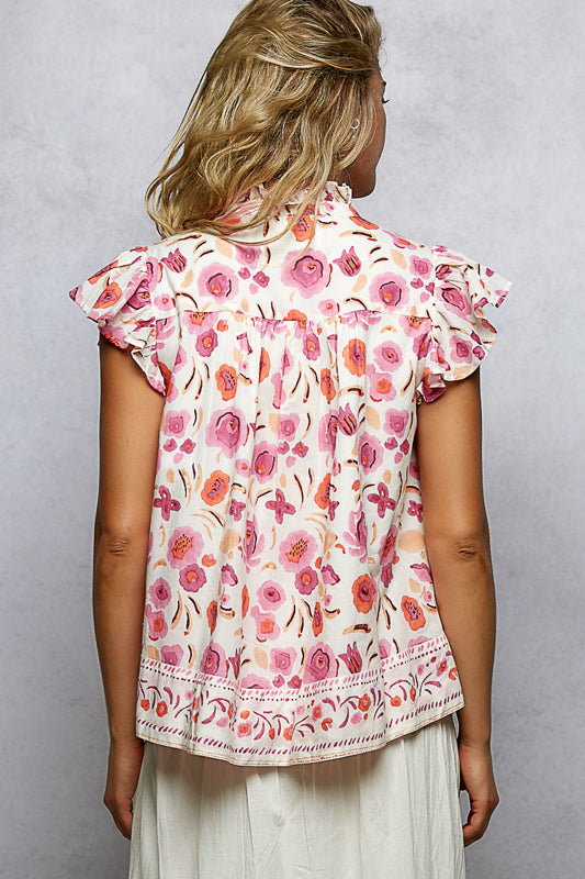 POL Meadow Bloom Top - Pink