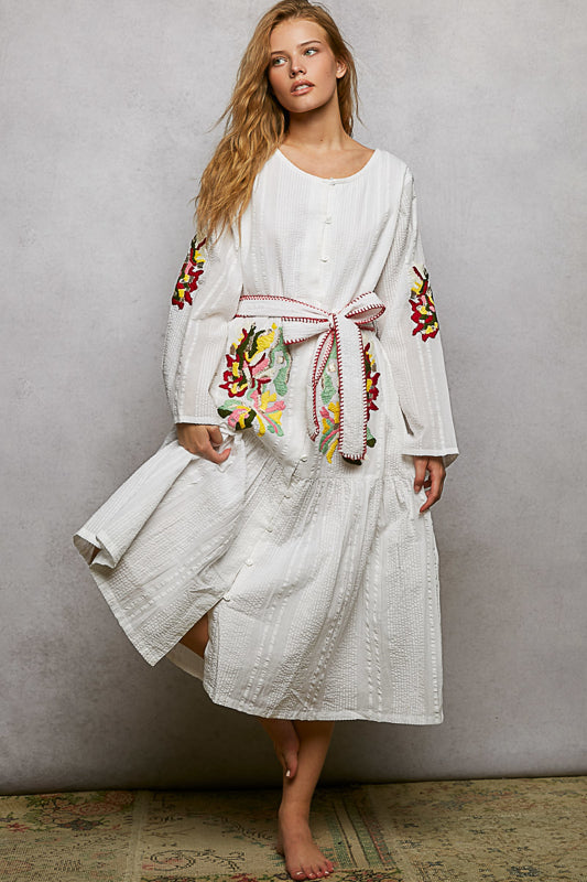 POL Cottage Rose Midi Dress