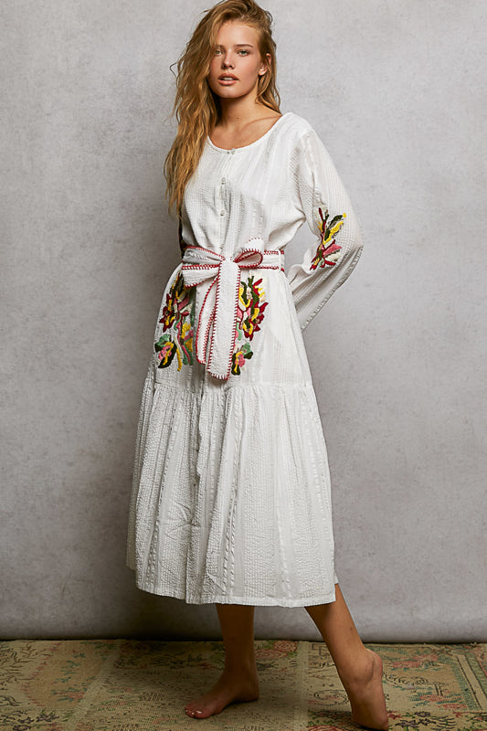 POL Cottage Rose Midi Dress