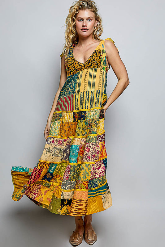 POL The Desert Mosaic Patchwork Maxi