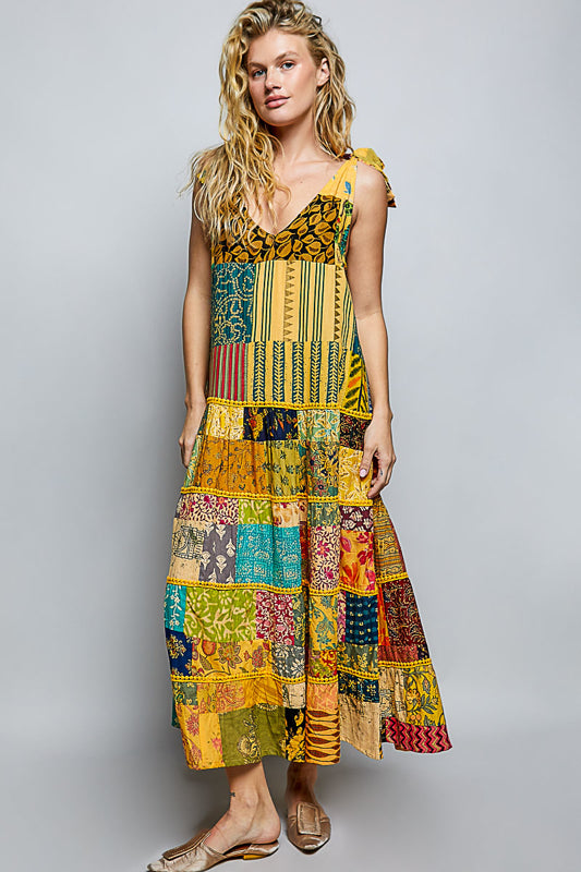 POL The Desert Mosaic Patchwork Maxi