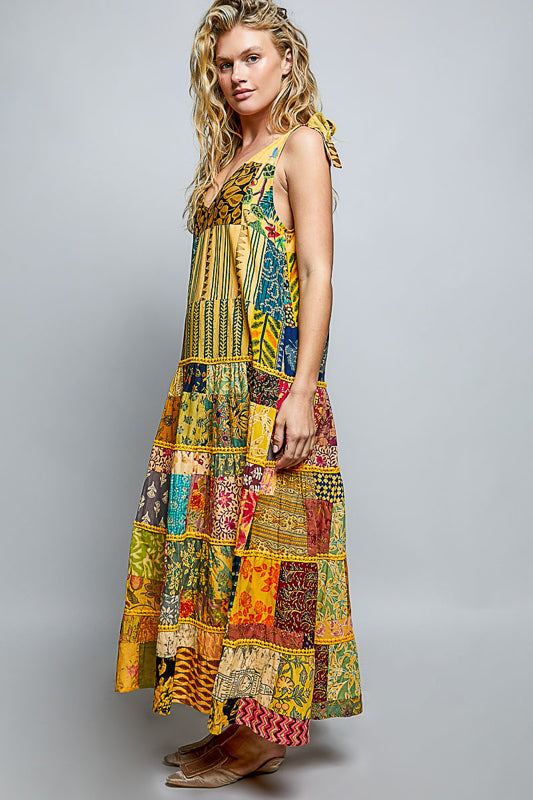 POL The Desert Mosaic Patchwork Maxi