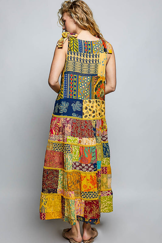 POL The Desert Mosaic Patchwork Maxi