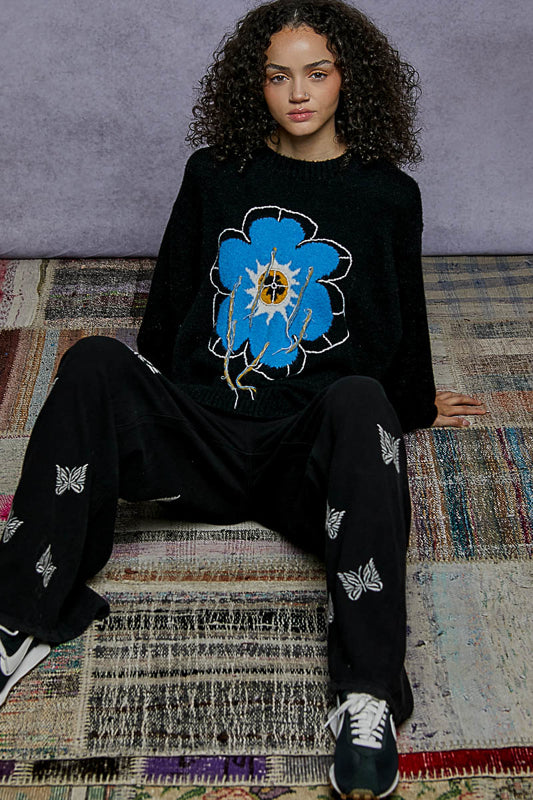 POL Flower Sweater