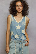 POL Stardust Patchwork Tank - Blue