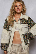 POL Quilted Floral Jacket