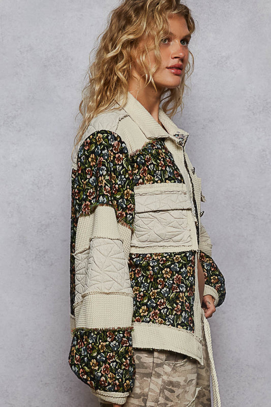POL Quilted Floral Jacket