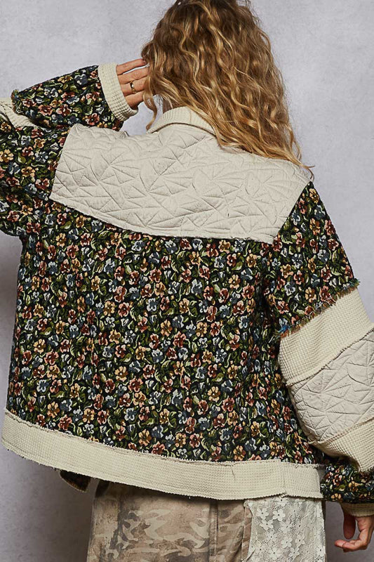 POL Quilted Floral Jacket