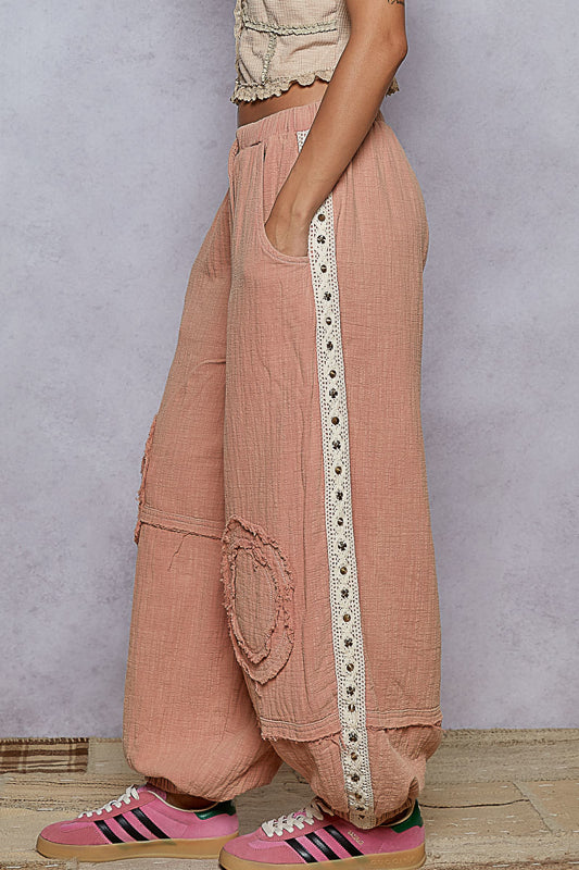 POL Gauze Joggers - Pink