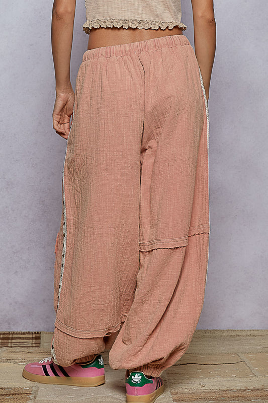 POL Gauze Joggers - Pink