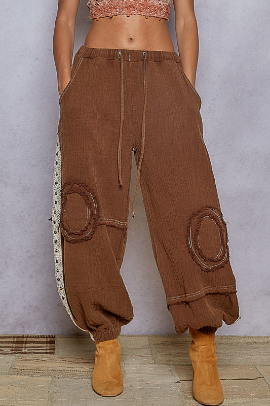 POL Gauze Joggers - Mocha