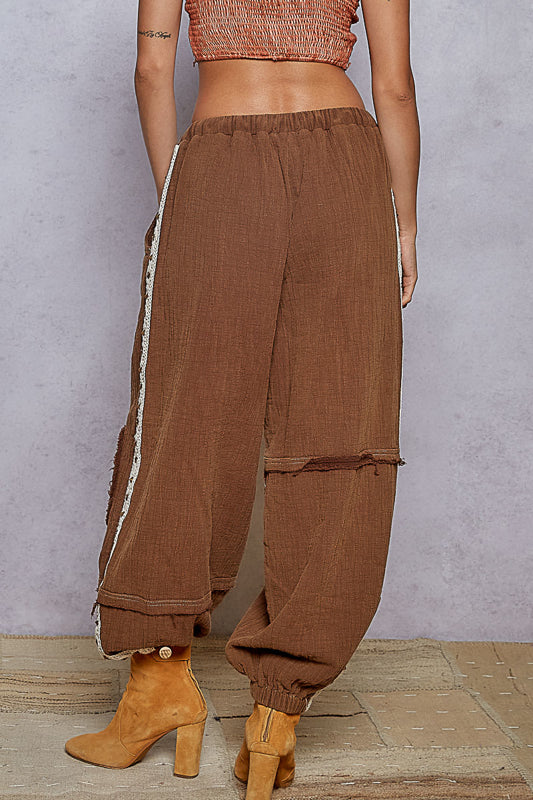 POL Gauze Joggers - Mocha