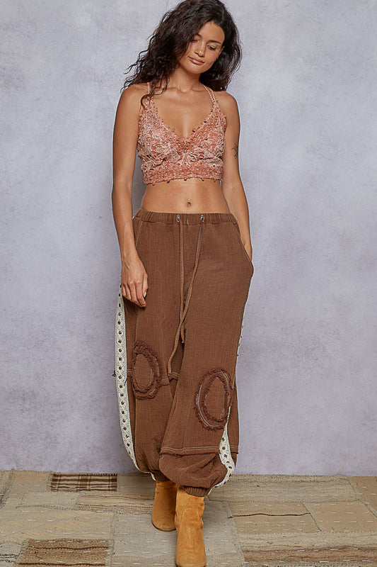 POL Gauze Joggers - Mocha