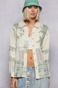 POL Floral Top - Natural