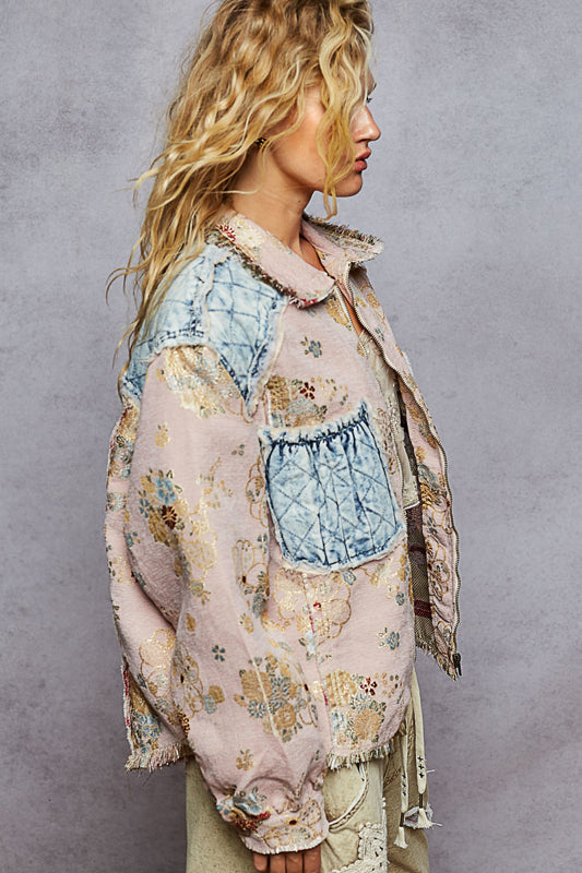 POL Quilted Floral Jacket